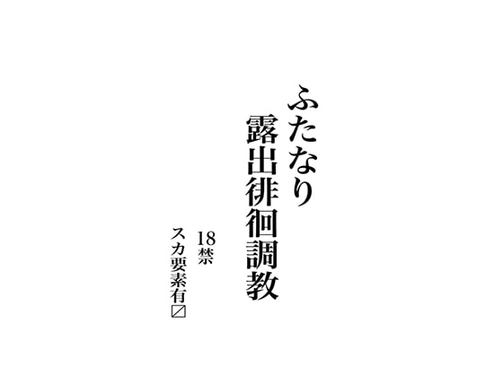 ふたなり露出徘徊調教