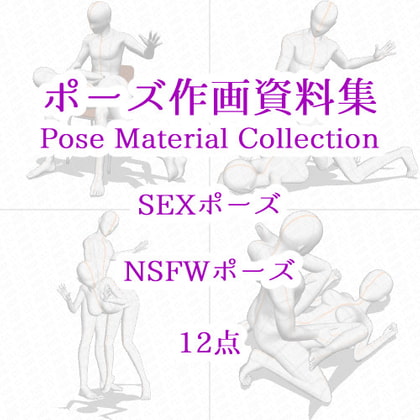 【ポーズ作画資料集027】nsfwポーズ12点