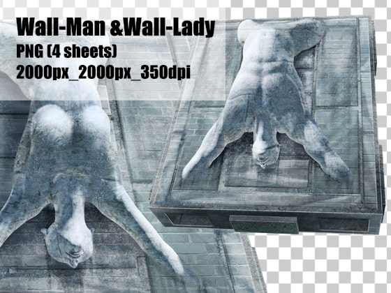 エネミー素材【Wall-Man & Wall-Lady】