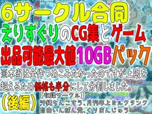 [RJ377057][自由いんぽん党] 6サークル合同えりすぐりのCG集とゲーム出品可能最大値10GBパック(後編) ※本当は全作つめこみたかったのですが上限を超えるため価格も半分にして分割しました。