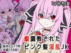 [RJ441048][ひつじときつね] 雌調教されたピンク髪淫乱JK