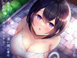 [RJ01059678][あまとろすいーつ] 傘を貸したノーブラずぶ濡れ隣人妻のお礼おま〇こ大洪水セックス