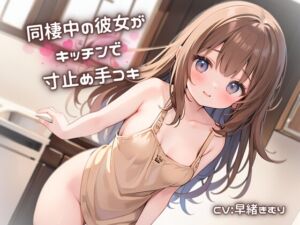 [RJ01142136][きむりのないしょばなし] 同棲中の彼女がキッチンで寸止め手コキ