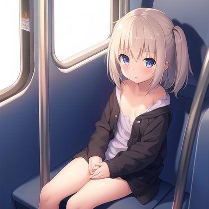 可愛いパイパンロリっ娘を電車内で見つけたので中出ししてヤリ逃げしてしまうことにしたら泣かれたw
