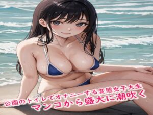 [RJ01255808][マテリアルGirl] 公園のトイレでオナニーする変態女子大生が興奮しすぎてマンコから盛大に潮吹く