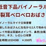 低音下品バイノーラル分裂耳ベロベロおばさん