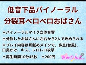 [RJ01281823][きみりんこ。] 低音下品バイノーラル分裂耳ベロベロおばさん