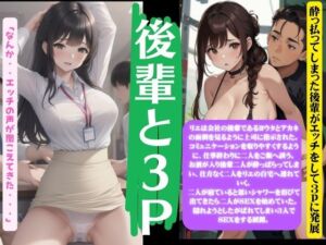 [RJ01289477][えちえち朗読ボイス] 後輩と3Pセックス!酔っ払ってしまった後輩がエッチをして3Pに発展