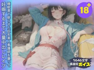 [RJ01290209][エッチなAIちゃん1号] 睡眠薬で眠った巨乳美人看護師を襲って妊娠するまで大量中出しレ○プ