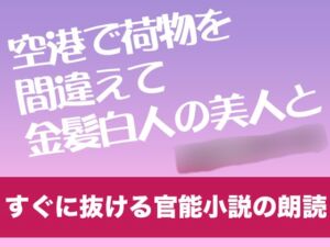 [RJ01294775][tumugiko@novel] 空港で荷物を間違えて金髪白人の美人と【すぐに抜ける官能小説の朗読】