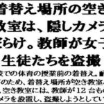 着替え場所の空き教室は、隠しカメラだらけ。教師が女子生徒たちを盗撮