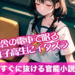 田舎の電車で眠る女子高生にイタズラ【すぐに抜ける官能小説】