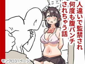 [RJ01314088][はらだ19才] 人違いで監禁され何度も腹パンチされちゃう話