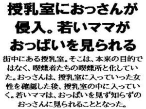 [RJ01379576][CMNFリアリズム] 授乳室におっさんが侵入。若いママがおっぱいを見られる