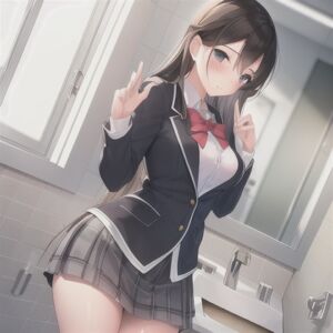 [RJ01392661][ハメ撮りH] 【公衆トイレ✖️うんち】美人女子高生が公の便所にもかかわらず、頑張っていきむ様子がw