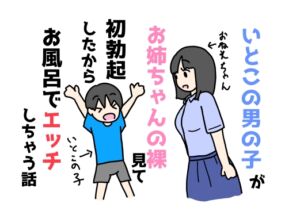 [RJ01400634][ニホンツノ王] いとこの男の子がお姉ちゃんの裸見て初勃起したからお風呂でエッチしちゃう話