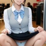 童顔ショップ店員の卑猥種付ショー