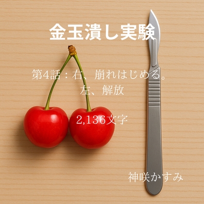 金玉潰し実験/第4話:右、崩れはじめる。左、解放