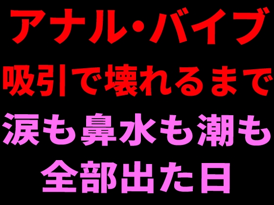 アナル・バイブ・吸引で壊れるまで。涙も鼻水も潮も全部出た日
