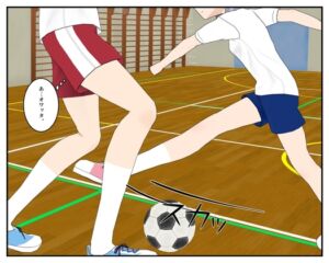 [RJ01456633][-4(マイナス4)] フットサル中ずっと男のキンタマ蹴ってみた