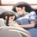 女兒在睡著的媽媽面前偷偷做愛