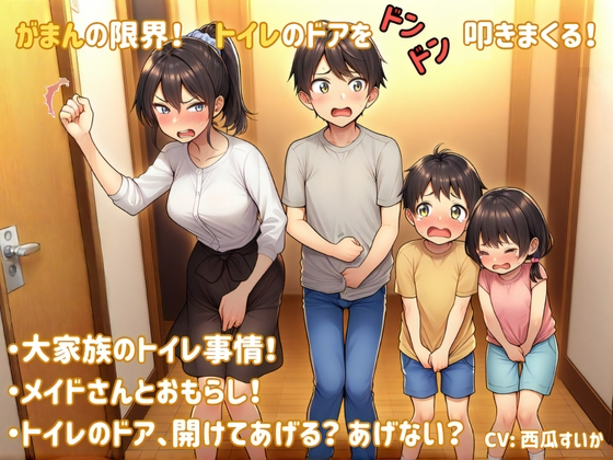 【おしっこ我慢】がまんの限界！ トイレのドアをドンドン叩きまくる！