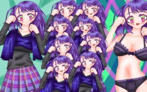 [RJ01504859][イレイザー] 立ち絵素材26表情差分20種下着、全裸差分あり、スカーフの女の子