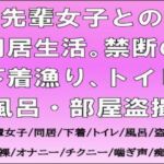 先輩女子との同居生活。禁断の下着漁り、トイレ・風呂・部屋盗撮 先輩女子との同居生活。禁断の下着漁り、トイレ・風呂・部屋盗撮