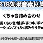 【R18効果音・クレジット表記不要】何にでも使えそうなくちゅ音詰め合わせ効果音素材集