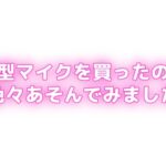 耳型マイクを買ったので色々あそんでみました 耳型マイクを買ったので色々あそんでみました
