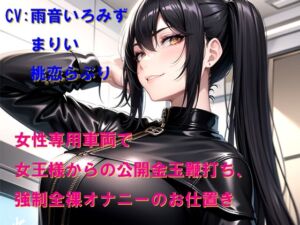 [RJ01520090][Cluster M] 女性専用車両で女王様からの公開金玉鞭打ち、強○全裸オナニーのお仕置き