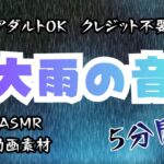 大雨の音/5分間【アダルトOK!クレジット不要!動画素材、ASMRにも!】 大雨の音/5分間【アダルトOK!クレジット不要!動画素材、ASMRにも!】