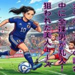 女子サッカーの試合中に全裸男が乱入!狙われた美人エース 女子サッカーの試合中に全裸男が乱入!狙われた美人エース
