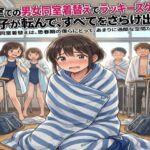 教室での男女同室着替えでラッキースケベ!女子が転んで、すべてをさらけ出す 教室での男女同室着替えでラッキースケベ!女子が転んで、すべてをさらけ出す