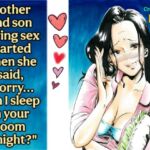 Mother and son having sex started when she said, "Sorry... Can I sleep in your room tonight?" Mother and son having sex started when she said, "Sorry... Can I sleep in your room tonight?"