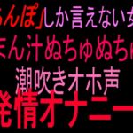 「ちんぽ」しか言えない女のまん汁ぬちゅぬちゅ潮吹きオホ声発情オナニー‼︎ 「ちんぽ」しか言えない女のまん汁ぬちゅぬちゅ潮吹きオホ声発情オナニー‼︎