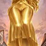 巨大化して黄金像になった酒場の歌姫は広場の女神として崇拝される 巨大化して黄金像になった酒場の歌姫は広場の女神として崇拝される